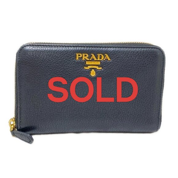 Auth PRADA - Black Leather Long Wallet 189-070425 - Picture 1 of 8